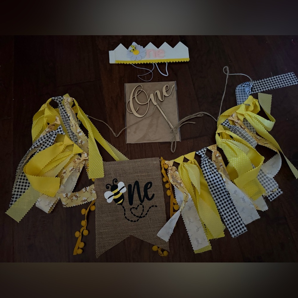 New Bumblebee First Birthday Party Decorations Set